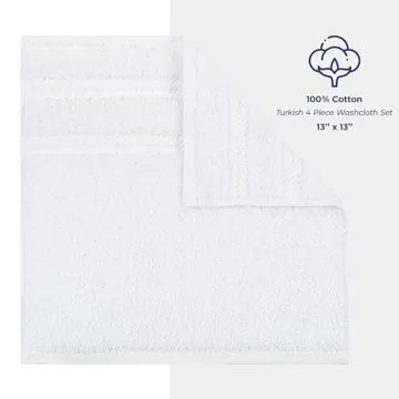 American Soft Linen Luxury Washcloths Set 100% Cotton