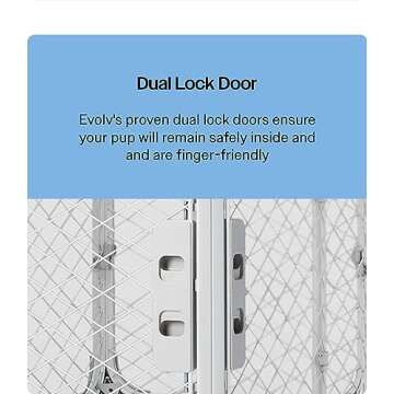 Diggs Evolv Dog Crate I Strong and Modular Design I Sturdy Playpen I Paw Safe Mesh I Built to Last for Puppies and Canines I (23.3’L x 16.8”W x 18.2”H) (Small, Ash)