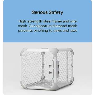 Diggs Evolv Dog Crate I Strong and Modular Design I Sturdy Playpen I Paw Safe Mesh I Built to Last for Puppies and Canines I (23.3’L x 16.8”W x 18.2”H) (Small, Ash)