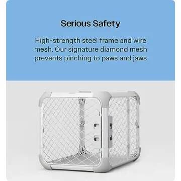 Diggs Evolv Dog Crate I Strong and Modular Design I Sturdy Playpen I Paw Safe Mesh I Built to Last for Puppies and Canines I (23.3’L x 16.8”W x 18.2”H) (Small, Ash)