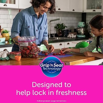 Ziploc Gallon Food Storage Bags, Easy to Fill, 150 Count