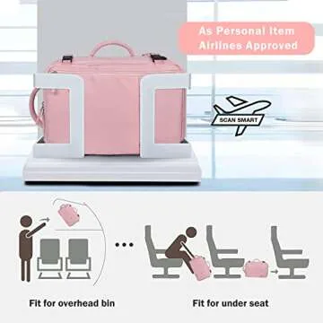 Hanples Travel Backpack for Women as Person Item Flight Approved, Large Carry On Backpack, 17.3 Inch...