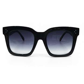 O2 Eyewear 7222 Premium Oversize XXL Women Men Mirror Havana Tilda Shadow Style Fashion Sunglasses (...