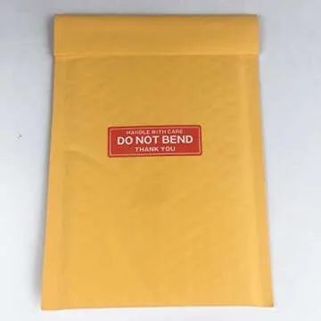 FirstZi 1x3 Inches Handle with Care - Do Not Bend - Thank You Self Adhesive Shipping Warning Labels for USPS Envelope, 1000 Stickers Per Roll