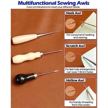 Complete 31pcs Plantional Leather Repair Sewing Kit