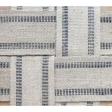 3.5" Jute Webbing for Upholstery and Crafts (9 lb Black Stripe Jute, 72 Yards)