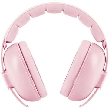 Snug Baby Earmuffs - Ear Protection for Infants and Toddlers (Pink)