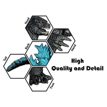 TwCare Godzilla vs. Kong 2021 Toy Action Figure: King of The Monsters, Movie Series Movable Joints S...