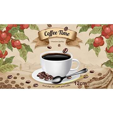 Demitasse Espresso Spoons, Mini Coffee Spoon, Stainless Steel Small Spoons for Dessert, Tea,Set of 6 (black)