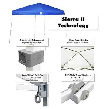 E-Z UP Sierra II Pop Up Canopy 10'x10' for Events