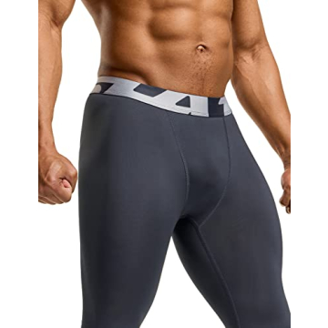 TSLA Men's Compression Pants with Cool Dry Fabric 3-Pack