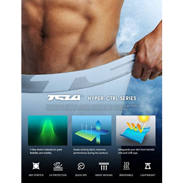 TSLA Men's Compression Pants with Cool Dry Fabric 3-Pack