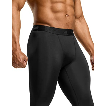 TSLA Men's Compression Pants with Cool Dry Fabric 3-Pack