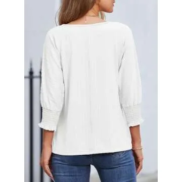 Dokotoo Trendy Summer V Neck Top for Women