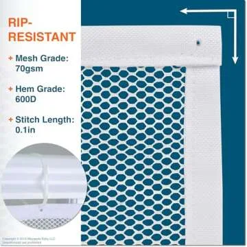 Roving Cove Stair Banister Guard 5ft x 3ft, Railing Safety Net for Baby Proofing, Child Safety Stair...