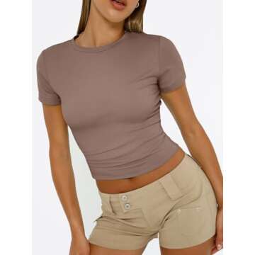 Trendy Queen Women's Summer Crop Tops | Y2K Fashion 2025