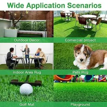 GLOBREEN Soft Artificial Grass Mat for Pets & Home