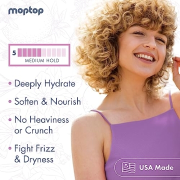 MopTop Curly Hair Custard Gel for Defined Curls Without Frizz