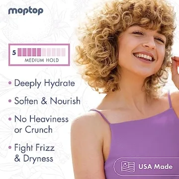 MopTop Curly Hair Custard Gel for Defined Curls Without Frizz
