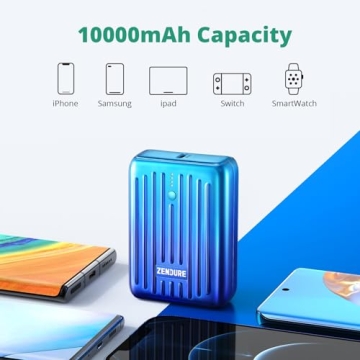 Zendure Power Bank 10000mAh Mini Portable Charger Battery Pack PD 20W Power Delivery Quick Charge 3.0 USB C External Battery for iPhone, Tablet, Samsung, Switch and More