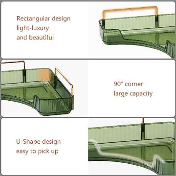 Weidace Corner Bathroom Counter Organizer - Stylish 2 Tier Makeup & Perfume Storage