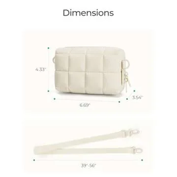 BAGSMART Digital Camera Case, Protective Puffy Camera Case with 2 Carrying Ways, Lightweight & Waterproof Small Camera Bag for Canon PowerShot/Sony DSCW800/DSCW830/GoPro - Camel