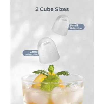 Silonn Ice Maker Countertop, Portable Ice Machine with Carry Handle, Self-Cleaning Ice Makers with Basket and Scoop, 9 Cubes in 6 Mins, 26 lbs per Day, Ideal for Home, Kitchen, Camping, RV, White