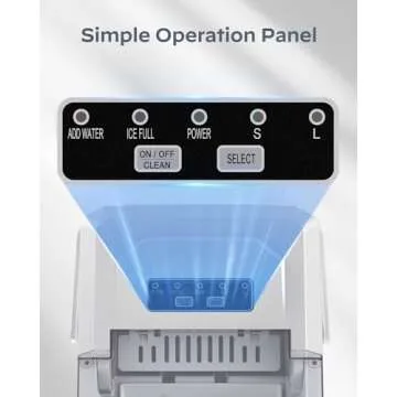 Silonn Ice Maker Countertop, Portable Ice Machine with Carry Handle, Self-Cleaning Ice Makers with Basket and Scoop, 9 Cubes in 6 Mins, 26 lbs per Day, Ideal for Home, Kitchen, Camping, RV, White