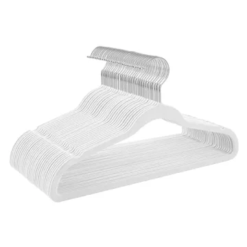 TIMMY Non-Slip Velvet Hangers - 50 Pack Space Saving Suit Hangers