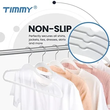 TIMMY Velvet Hangers 50 Pack Non-Slip Space Saving