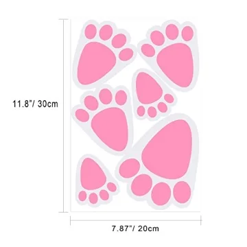 KUUQA Bunny Feet Stickers for Easter Fun and Decor