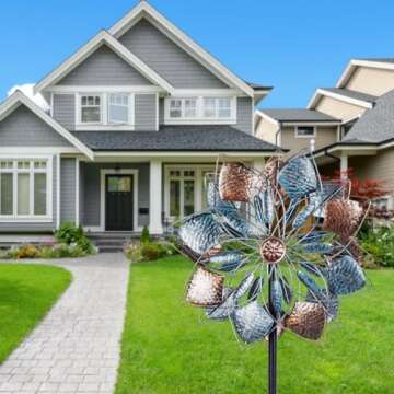 VEWOSTAR Wind Spinners Outdoor Metal 14.3” Wind Spinners for Yard and Garden Vintage Wind Spinner Garden Decor Wind Sculptures & Spinners for Patio Lawn Decoration