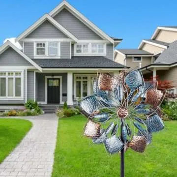 VEWOSTAR 63-Inch Vintage Wind Spinner for Garden Decor