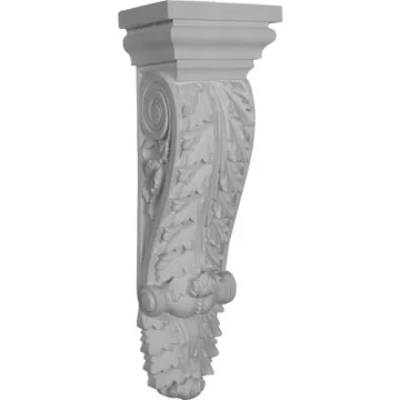 Ekena Millwork COR05X04X17ST 5 7/8-Inch W x 4 1/4-Inch D x 17 3/4-Inch H Stockport Corbel , White