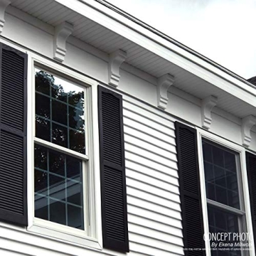 Ekena Millwork COR05X04X17ST 5 7/8-Inch W x 4 1/4-Inch D x 17 3/4-Inch H Stockport Corbel , White