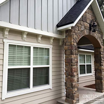 Ekena Millwork COR05X04X17ST 5 7/8-Inch W x 4 1/4-Inch D x 17 3/4-Inch H Stockport Corbel , White