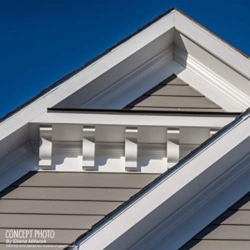 Ekena Millwork COR05X04X17ST 5 7/8-Inch W x 4 1/4-Inch D x 17 3/4-Inch H Stockport Corbel , White