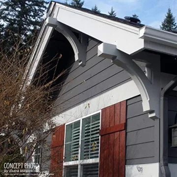 Ekena Millwork COR05X04X17ST 5 7/8-Inch W x 4 1/4-Inch D x 17 3/4-Inch H Stockport Corbel , White