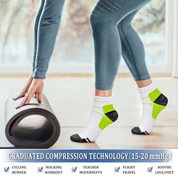 CHARMKING Compression Socks for Men & Women 15-20 mmHg