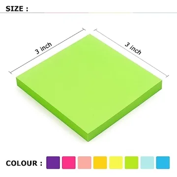 Bright 3x3 Eastern Wolf Sticky Notes - 8 Colorful Pads