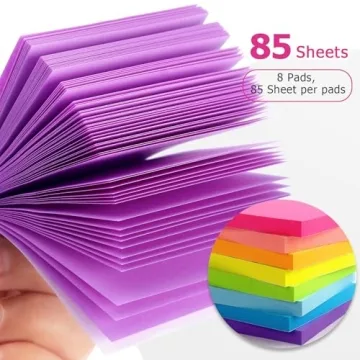 Bright 3x3 Eastern Wolf Sticky Notes - 8 Colorful Pads