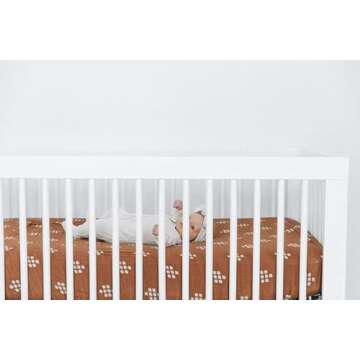 Soft Muslin Crib Sheet by Mebie Baby for Modern Nurseries