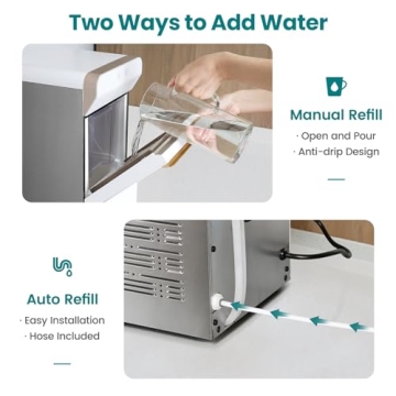 Gevi Gemi Nugget Ice Maker - Self-Cleaning & Compact