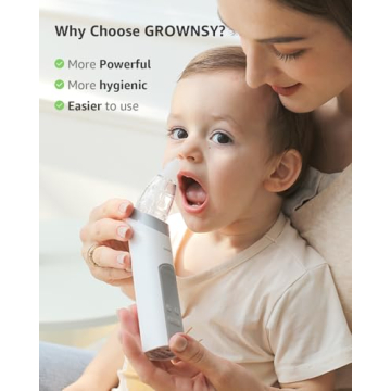 GROWNSY Nasal Aspirator - Gentle Electric Baby Nose Sucker
