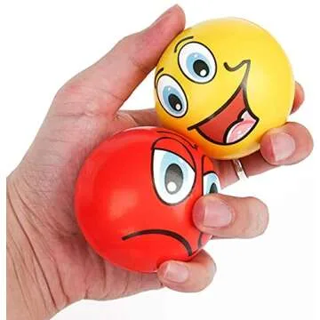 24 Pack Mini Soft Foam Stress Balls for All Ages