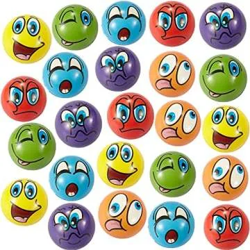 24 Pack Mini Soft Foam Stress Balls for All Ages