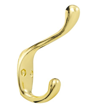 Liberty B42302Q-PB-C5 3-Inch Heavy Duty Coat and Hat Hook, Polished Brass for Stylish Home Decor