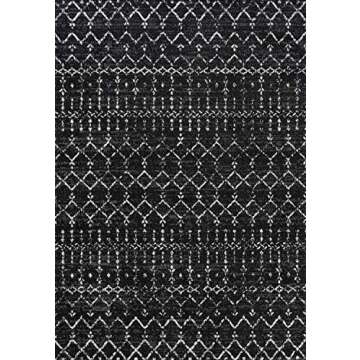 JONATHAN Y MOH101D-5 Moroccan Hype Boho Vintage Diamond Indoor Area-Rug Bohemian Easy-Cleaning Bedro...