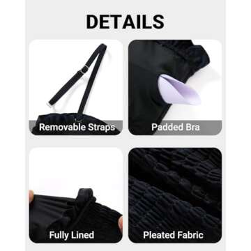 Tempt Me Black Women Bandeau High Waisted Bikini Swimwear