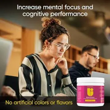 Universal U Boost & Focus Powder, Increase Energy and Cognitive Performance, Pre Workout, Custom Dosing, VIT B12, Niacin, Choline, L-Tyrosine, No Artificial Flavors, 30 Servings (Mango Twist)
